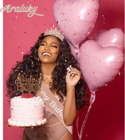 Birthday Crown Adult Woman & Glitter It's My Birthday Sash for Women Birthday Tiara for Women Princess Tiara Birthday Hat Birthday Headband for Parties Favors Rose Gold Birthday Decorations in Kuwait