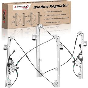 Set of 2 Power Window Motor and Regulator Assembly Front Driver and Passenger Side Fit for 2000-2006 Chevy Silverado Avalanche Tahoe Suburban GMC Sierra Yukon Cadillac Escalade 741-644 741-645