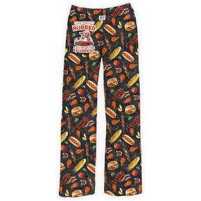 BRIEF INSANITY Funny Food Graphic Pajama Pants - Silky Lightweight, Comfy with Pockets - Soft Sleepwear for Men & Women