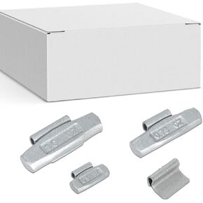EASYBERG 100 pcs P Type Steel Clip on Wheel Weights Assortment for Steel Rims, 0.25oz, 0.5oz, 0.75oz, 1.0oz, 25pcs for Each Size