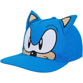Sonic The Hedgehog Big Face Youth Blue Snapback Hat