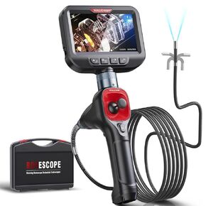 Ralcam Articulation Borescope - كاميرا فحص بمنظار داخلي 6.2 مم، كاميرا أنبوبية 4.3 بوصة HD 720P، كاميرات مزودة بـ 6 مصابيح LED، كابل IP67 مقاوم للماء بطول 2 متر شبه صلب