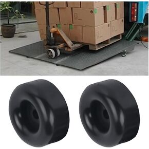 مقطورة مقطورة المنحدر من الباب ، توقف 2.5 "مستدير من المطاط مع ثقوب المسمار 7/16" ، مصدات مطاطية للمقطورة متوافقة مع شاحنة الباب المنحدر ، محطات البضائع البديلة المستديرة (2 مساءً)
