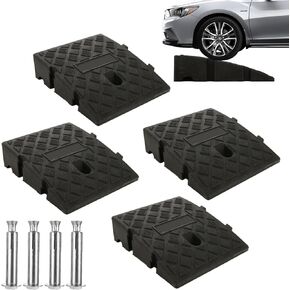 Laniakea 4pcs Curwway Curbs Ramps 2.75 "Rise Right Curb Curb ، Ramway Ramp Car Slope Ramp for Loading Bike Bike Warehoun