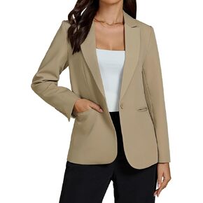 Luvamia Dary Blazers for Women Button Long Sleeve Label Business Outs Disualits Office Work Work Suit Ball مع جيوب in Kuwait