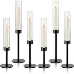 حاملي شموع إعصار الذهب ، مجموعة من 6 زجاجات زجاجية من الشمعة الشموع in Kuwait