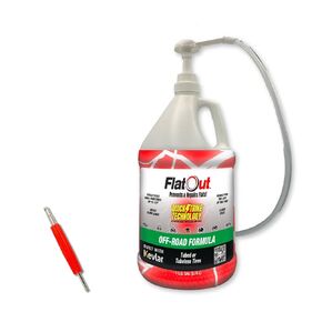 Flat Out Quickstrike Tyre Sealant Formula على الطرق الوعرة-منع الإطارات المسطحة ، وتسربات الختم ، ويحتوي على Kevlar ، 32 أونصة
