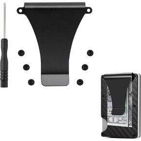 Replacement Wallet Money Clip Compatible with The Ridge Wallets for Men, Metal Wallet Repair Kit, Included Screws, Screwdriver, Metal Clip, for Repairing Minimalist Wallets, Replacement Parts