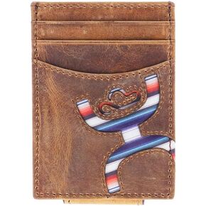 HOOEY Leather Men's Money Clip (Hooey Original - Brown/Sunset Serape)