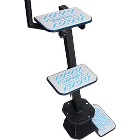 Boat Trailer Steps with Safety Handle, Heavy Duty Material 450 lbs Capacity, 3 Steps Model with EVA Anti-Slip Pad, Universal Fit and 3 Mounting Angle Options