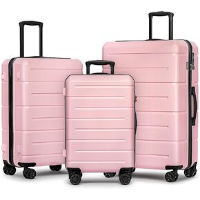 KYME Pink Hardside Expandable Carry On Luggage 22x14x9 Airline Approved 20 Inch Hardshell Carry On Suitcase with Wheels TSA Lock Small Travel Rolling Luggage with Cup Holder for Women