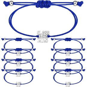 Quelay 30 Pcs Class of 2025 Bracelets Adjustable Class of 2025 Bracelets Bulk Graduation Gifts Senior Night Party Favor
