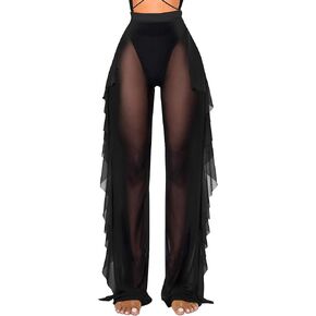 Jumppmile Women's Shuffle Cher Mesh Bikini Bikini تستر على السراويل انظر من خلال