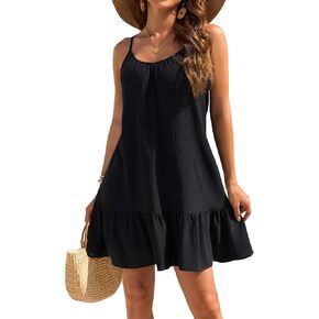 Halife Swimsuit Coverup for Women 2025 Vacation Beach Cover Ups Spaghetti Straps Bathing Suit Cover Up Sundress