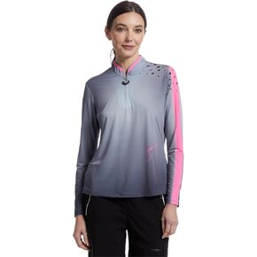 Jamie Sadock Women's Sunsense Luminous Print Long Sleeve 1/4 Zip Sun Protection Top