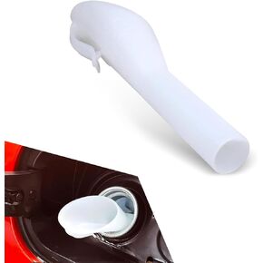 1 PC Capless Gas Tank Funnel, Leak-Proof Fuel Tank Filler Funnel Tube, Gas Filler for Cars Replacement 8U5A17B068AD 8U5Z17B068A 8U5Z17B068B, Compatible with Ford Lincoln Mercury Models (White)