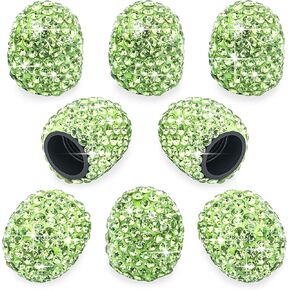 4pcs Bling Crystal Diamond Tyre Stire Ste Caps ، مقاوم للعجلة مقاوم للغبار أغطية صمام الإطارات العالمية للسيارات ، سيارات الدفع الرباعي ، الشاحنات ، الدراجات ، الدراجات النارية ، الدراجات (أسود)