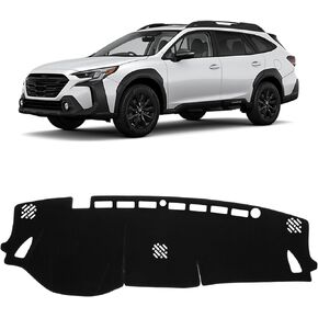 KUST Car Dash Cover for Subaru Outback 2020 2021 2022 2023 2024 2025 Left Hand Driving Polyester Non-Slip Center Console Dash Cover Interior for Outback Accessories Sunshade No Glare Black