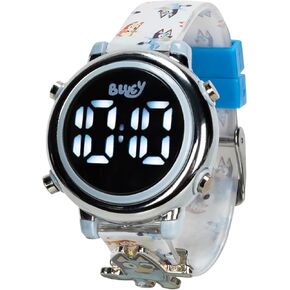 Accutime Bluey Digital Watch for Kids with Light-Up Screen and Silicone Strap Featuring Bluey and Friends, Easy Time Display, Fun for Boys and Girls, Fits Wrists 5.5" to 8"