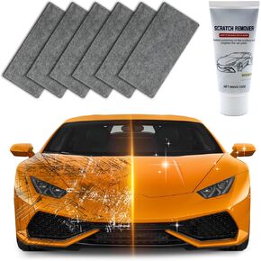 6pcs قطعة قماش نانو بريق لخدش السيارة ، 2025 ترقية مزيل خدوش السيارات ، وإصلاح الخدوش بسهولة والبقع المائية ، وقطعة قماش سحرية لخدش السيارة ، والرمادي