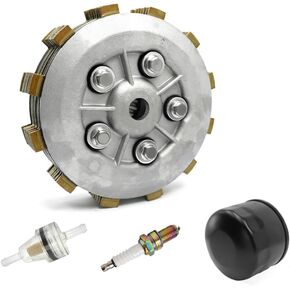 Clutch Kit Compatible with Yamaha Raptor 660 660R YFM660R 2001 2002 2003 2004 2005 OEM# 4PT-16371-00-00 3YF-16351-00-00
