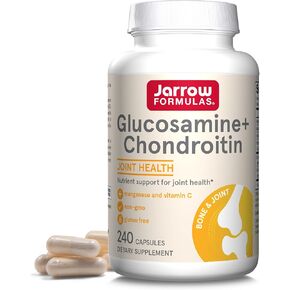 Jarrow Formulas glucosamine + chondroitin - 240 capsules - دعم المغذيات لصحة المفاصل - مع فيتامين C & Manganese - 60 حصص