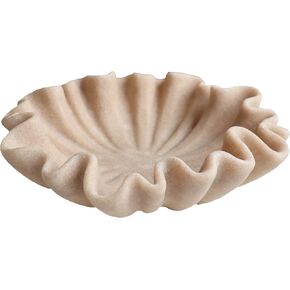 12 "ديكور وعاء زخرفي كبير - أوعية زخرفية بيضاء حليبي للديكور المنزلي - ديكور المنزل العصري العضوي ، وعاء مفتاح ديكور الكشك