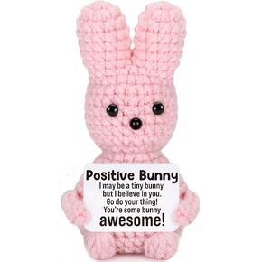 Mini Mothers Day Mom Gifts from Daughter Son Cute Handmade Crochet Pink Bunny for Mothers Birthday Gifts for Mother New Mommy Step Bonus Mom Mother in Law Cute Thoughtful Mother's Day Present Ideas