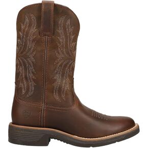 ARIAT Mens Ridgeback Embroidered Square Toe Pull On Casual Boots Mid Calf - Brown