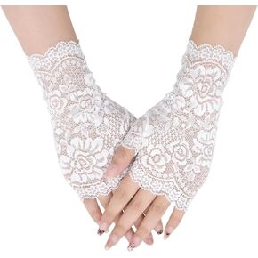 TeeYee Women Lace Gloves Party Wedding Gloves Short Glove Evening Elegant Accessories Sun Protection gloves