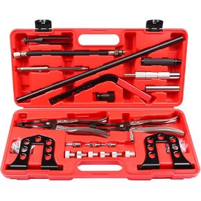 SCITOO Valve Spring Compressor Removal Installer Tool Kit Universal Pro Cylinder Head Service Set Tool Kit Fit for 8, 16 and 24 Valve Engines