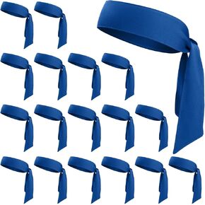 ONUPGO 18Pcs Head Ties Headbands for Men Women, Adjustable Sports Sweatband Ninja Headband Karate Tie Back, Sweat Wicking Workout Head Band for Sports, Running, Tennis, Yoga, Soccer