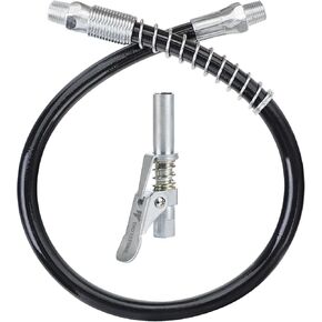 Thorstone 18 Inch Spring Flex Hose & Lock Coupler Set for Grease Gun｜USA Patent: 29826908