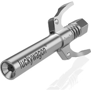 Grease Gun Coupler Extra Long Grease Gun Tips for Tight Spaces, High Pressure 10,000 PSI Quick Locking Release Grease Coupler, Locks onto Zerk Fittings, Extra Reach for Grease Fittings