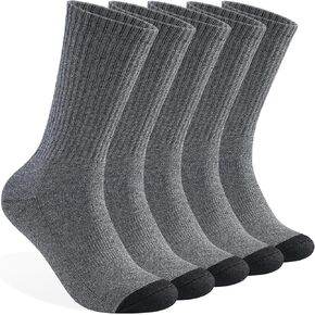 Mens 100% Cotton Cushioned Crew Socks, Athletic Performance Moisture Wicking Work socks in Kuwait