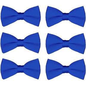 Fomann Boys Wedding Bow Tie 6 Pack Kids Chorus Pre-Tiled Bowties Kids Tuxedo Solid Rights