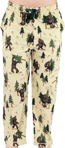 Lazy One Bear & Bigfoot Pajama Pants For Men, Men's Separate Bottoms, Lounge Pants, Funny, Humorous in Kuwait
