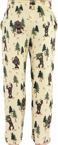 Lazy One Bear & Bigfoot Pajama Pants For Men, Men's Separate Bottoms, Lounge Pants, Funny, Humorous in Kuwait