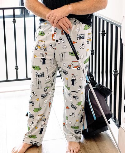 Lazy One Bear & Bigfoot Pajama Pants For Men, Men's Separate Bottoms, Lounge Pants, Funny, Humorous in Kuwait