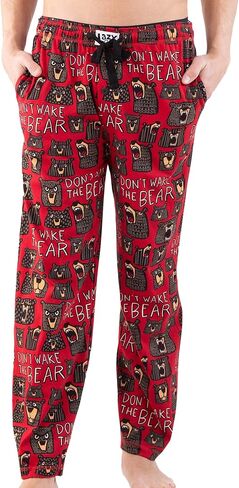 Lazy One Bear & Bigfoot Pajama Pants For Men, Men's Separate Bottoms, Lounge Pants, Funny, Humorous in Kuwait