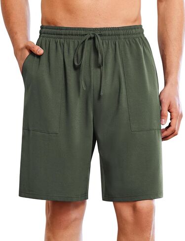 Ekouaer Men's Pajama Shorts Cotton Lounge Sleep Shorts Elastic Waist Sleepwear Pants with Pockets in Saudi Arabia