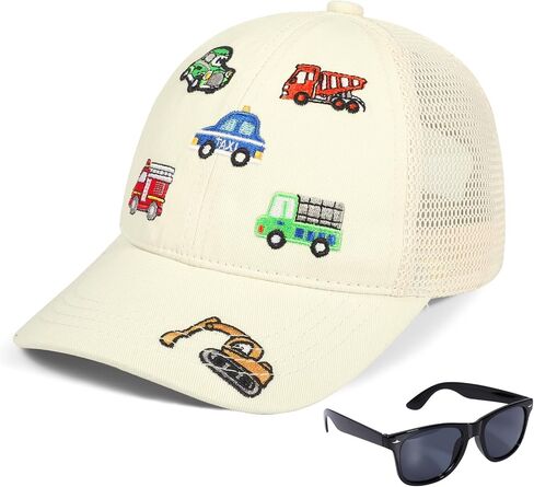 Toddler Kids Baseball Cap, 3-8T Boys Girls Baseball Hat with Sunglasses, Adjustable Toddler Ball Cap for 3-8Y Kids Girls Boys in Saudi Arabia