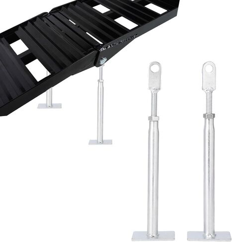 Loading Ramp Support Legs,1 Pair Adjustable Ramp Support Bracket for Loading Ramps for Motorcycle,Dirt Bike,ATV,Truck,Pickup,Quad,Lawn Mower in Kuwait