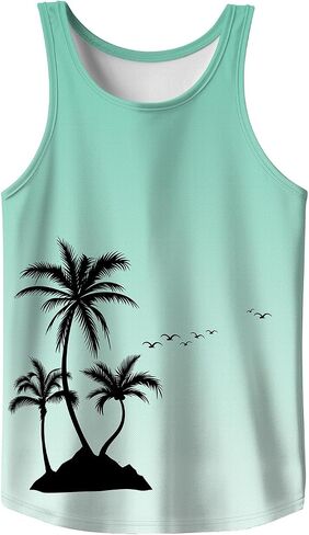 Mens Tank Tops Summer Sleeveless Shirts Beach Graphic Tank Tops Men 4th of July Tank Top Cut Off Patriotic Shirts in Saudi Arabia