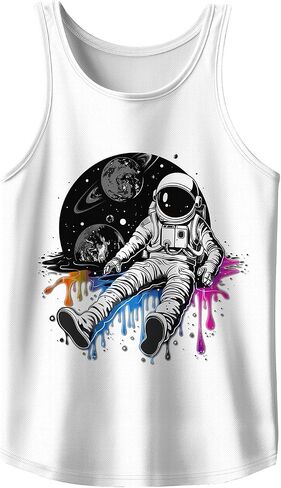 Mens Tank Tops Summer Sleeveless Shirts Beach Graphic Tank Tops Men 4th of July Tank Top Cut Off Patriotic Shirts in Saudi Arabia