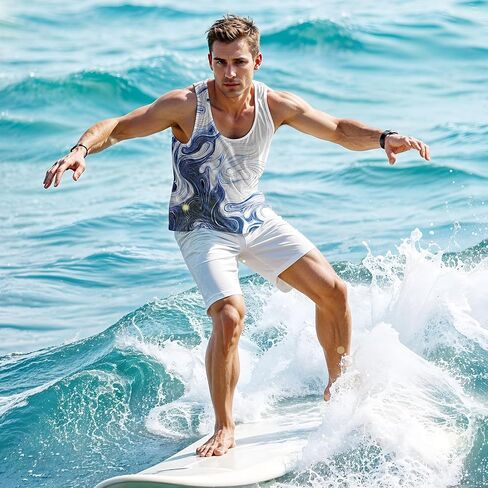 Mens Tank Tops Summer Sleeveless Shirts Beach Graphic Tank Tops Men 4th of July Tank Top Cut Off Patriotic Shirts in Saudi Arabia