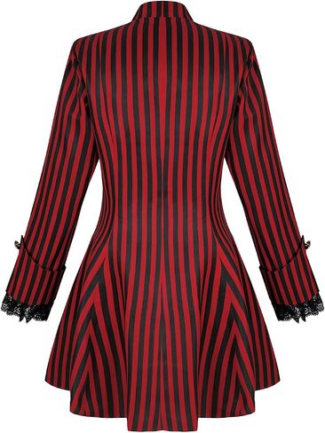 Women's Medieval Pirate Jacket Embroidery Renaissance Gothic Steampunk Coat in Kuwait