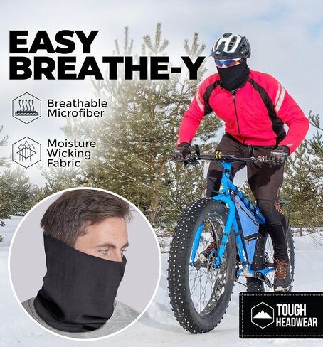 Tough Headwear Swtich Winter Neck Gaiters For Men & Women, Fleece Neck Gaiter, Fleece Neck Warmer, Ski Gaiter - Reversible in Saudi Arabia