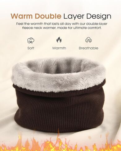 FURTALK Winter Neck Warmer Men Ski Neck Gaiter Scarf For Men Women Thick Warm Fleece Windproof Scarves in Kuwait