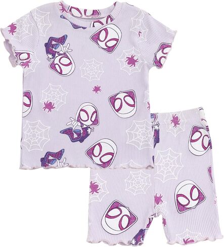 Marvel Spidey and His Amazing Friends Ribbed T-Shirt and Shorts Outfit Set Newborn to Little Kid Sizes (0-3 Months - 7-8) in Saudi Arabia